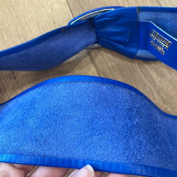 Circa 1980s blue leather/suede belt - Picture 5 of 5